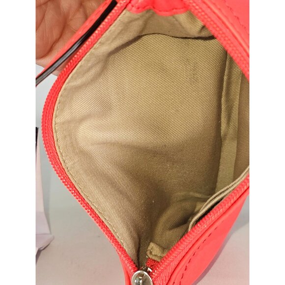 Coach Women's Peach Leather Wristlet With White Tassel Design Sz S 276 - Picture 8 of 9